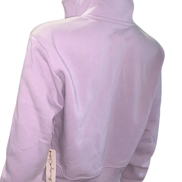 Brooklyn Cloth Light Purple Quarter Zip Pullover Sweater SELF LOVE CLUB L - Picture 5 of 5